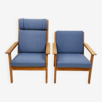 Lot de 2 fauteuils Hans J Wegner pour Getama