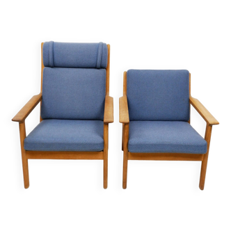 Set of 2 Hans J Wegner arm chairs for Getama