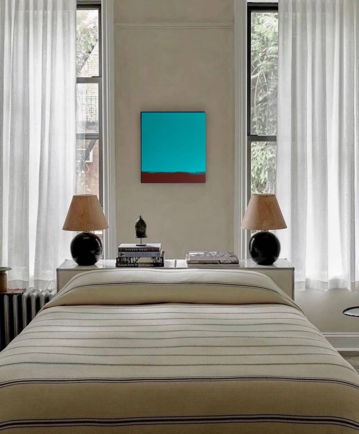 Minimalist painting "Meditative turquoise"