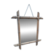Antique wall mirror with a wooden frame