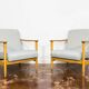 Vintage Armchairs Gfm 142 By Edmund Homa, Gfm, Poland, 1960’s, Set Of 2