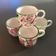 Lot of 4 flowery cups