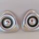 Alessi Egg Cup Carlo Mazzeri & Anselmo Vitale Stainless Steel Pair