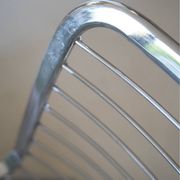 Lot of 2 chrome metal chairs by Gastone Rinaldi.