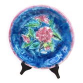 Round plate in crackled ceramic, Evar