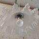 Pleated glass lampshade - mid 20th century