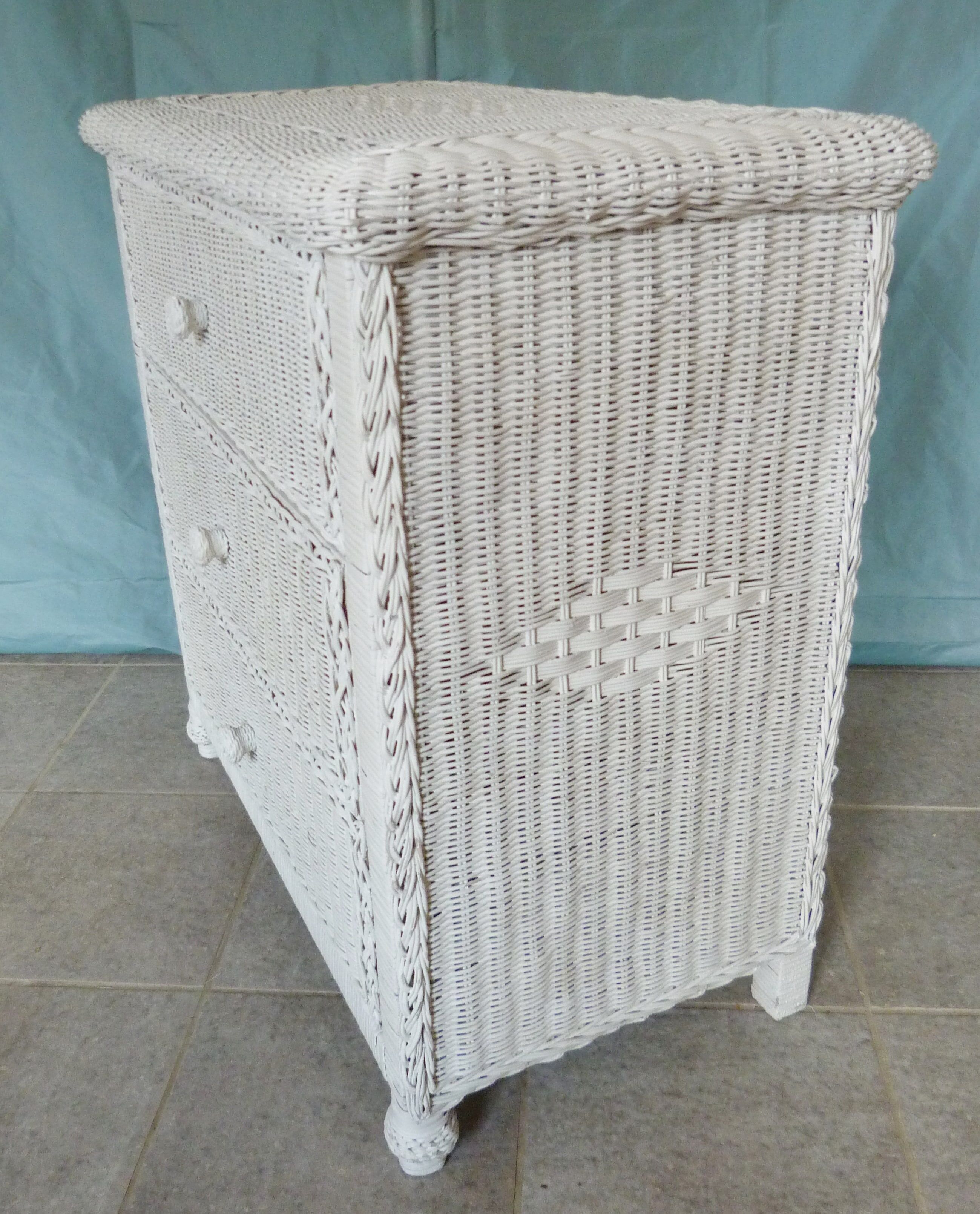 Old rattan chest of drawers