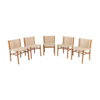 Set of 5 chairs 'Nuela' by Gianfranco Frattini Italy 1970