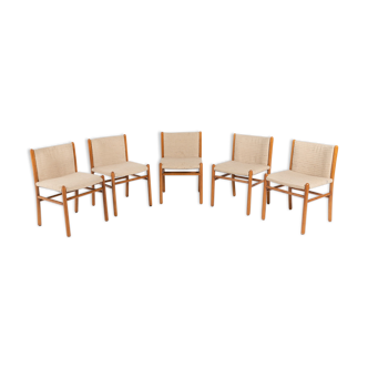 Set de 5 chaises 'Nuela' de Gianfranco Frattini Italie 1970