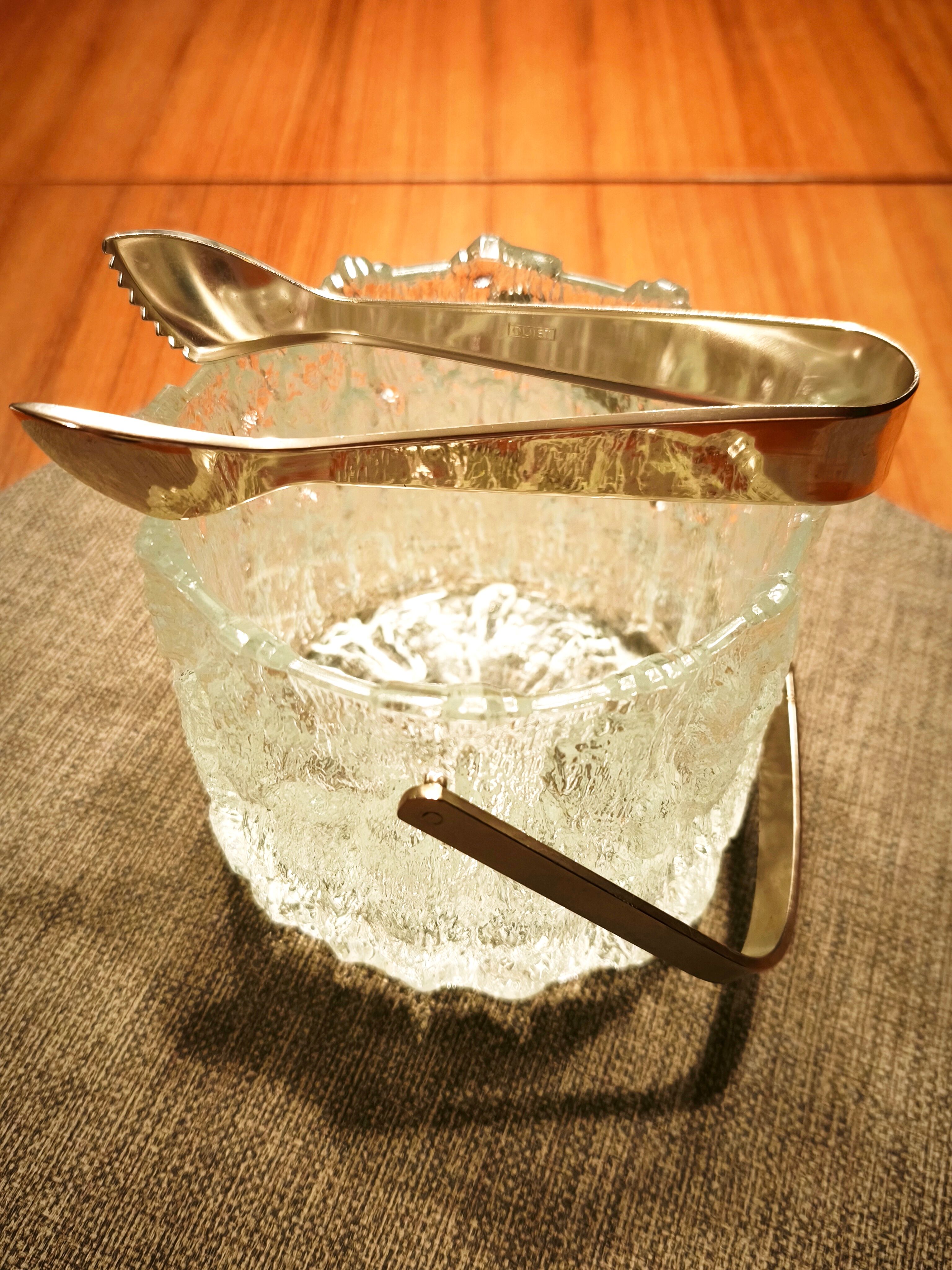 Ice bucket Tapio Wirkkala Seita Iitala / Ice tongs Quist