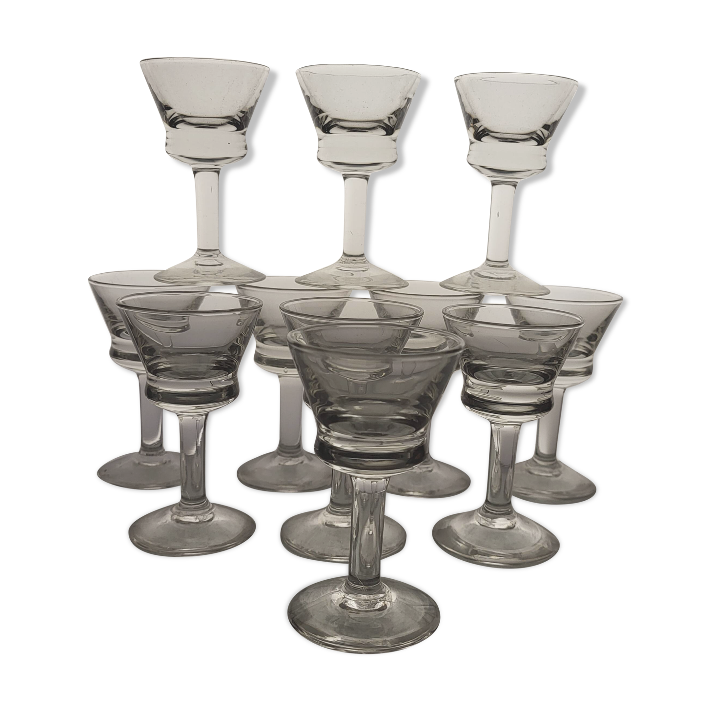 11 bistro liqueur glasses 1920s-30s