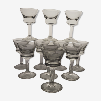11 bistro liqueur glasses 1920s-30s