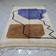 Handmade Berber rug with colourful patterns, Atlas, 1.4/2.6 m.