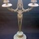 WMF Antique Art Nouveau Candlestick Pair Jugendstil  Germany