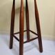 High stool in solid wood, Scandinavian style, 50s, 82 cm