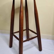 High wooden stool, designer, Scandinavian style, 1950s, 82 cm