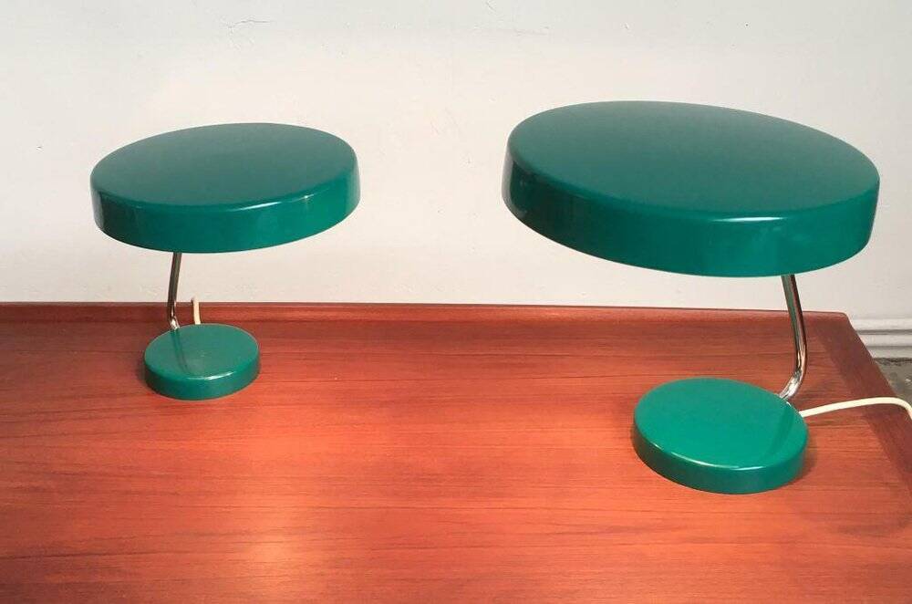 Mid-Century German Minimalist 6658 Table Lamps from Kaiser Idell / Kaiser Leuchten, 1960s, Set of 2