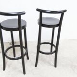 Pair of Baumann high stools, Dialog model, 79 cm