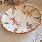 Rare 19th century cup and saucer, Sarreguemines earthenware, Louis XV model