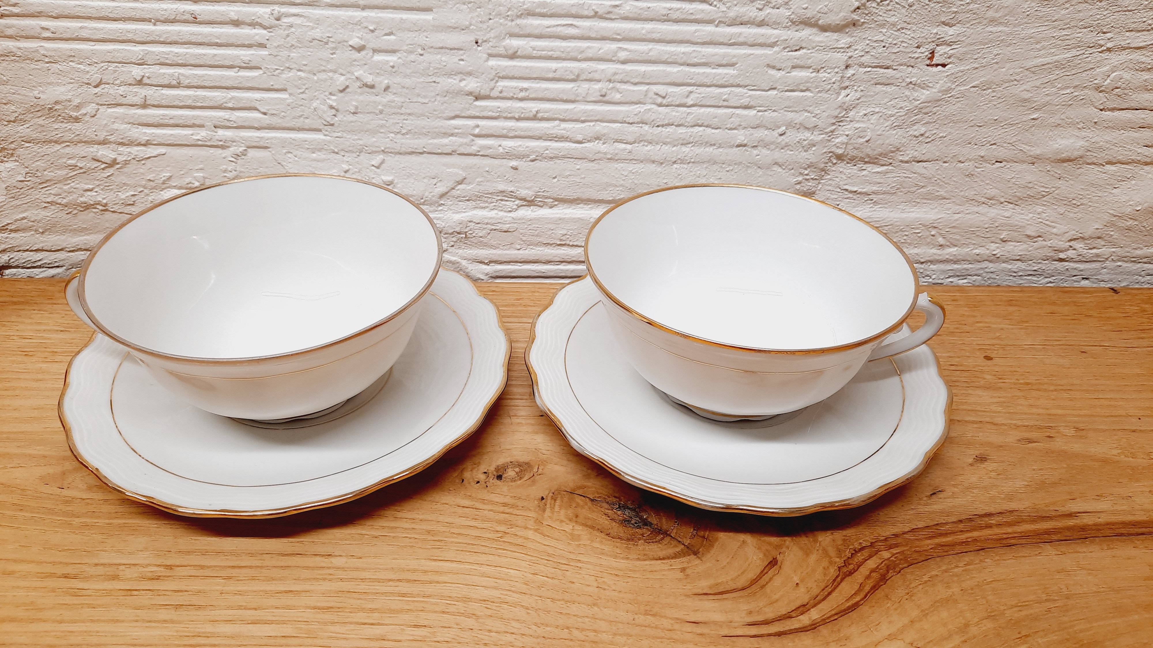 Pair cups for lunch Limoges