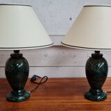 Emerald green alabaster lamp