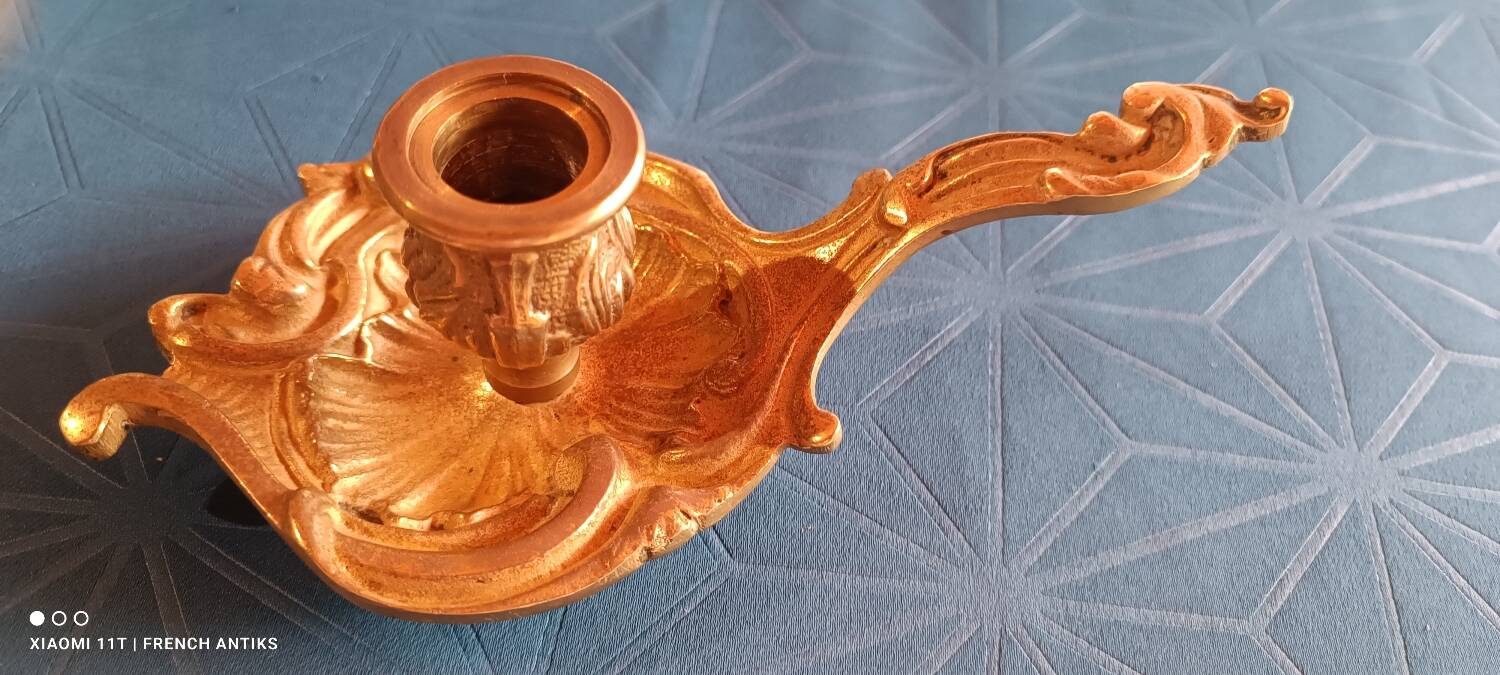 Bronze rat cave candlestick, French craftsmanship, 1950.