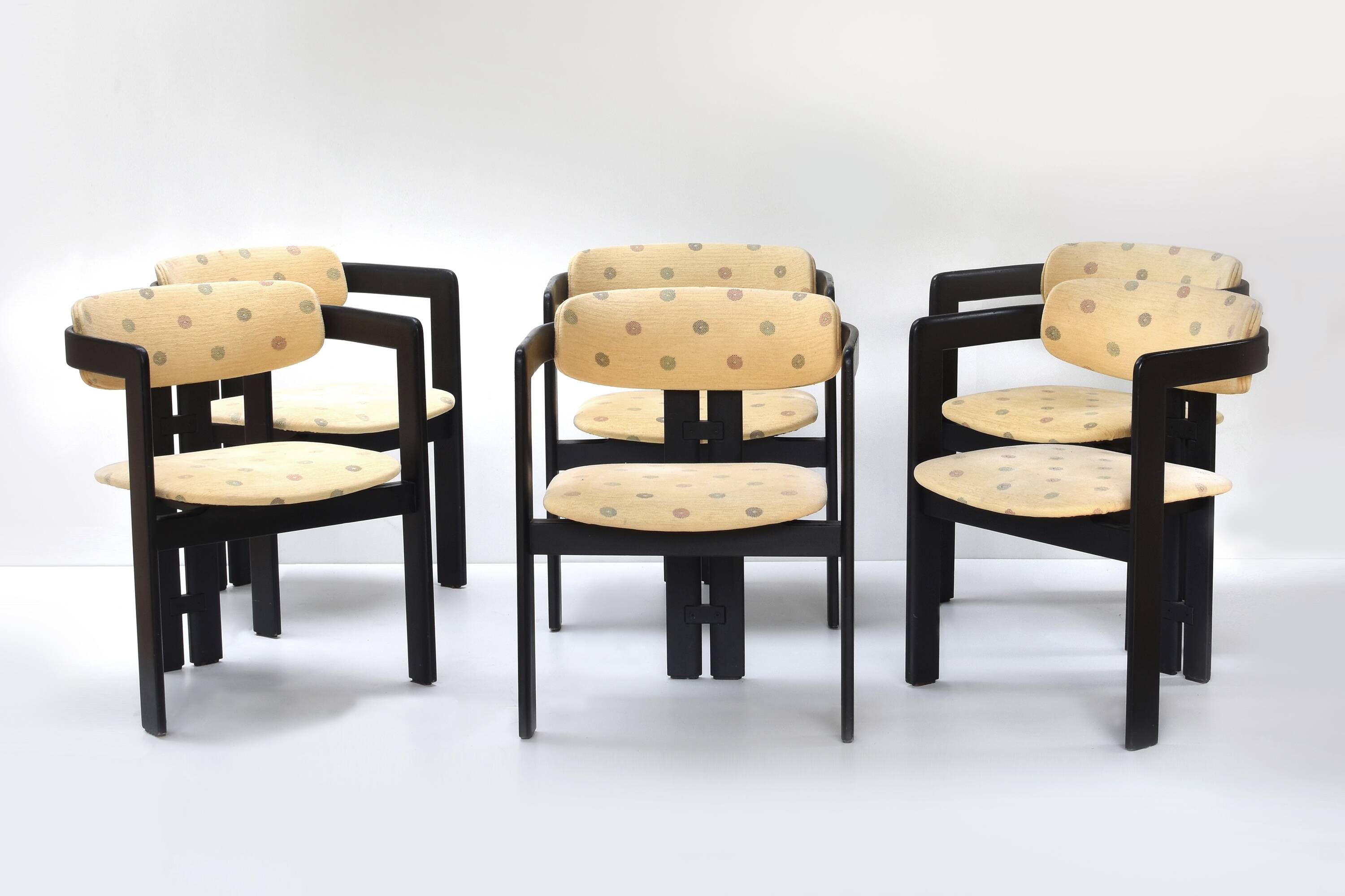 Suite de 6 chaises "Pamplona" de Augusto Savini édition Pozzi 1965