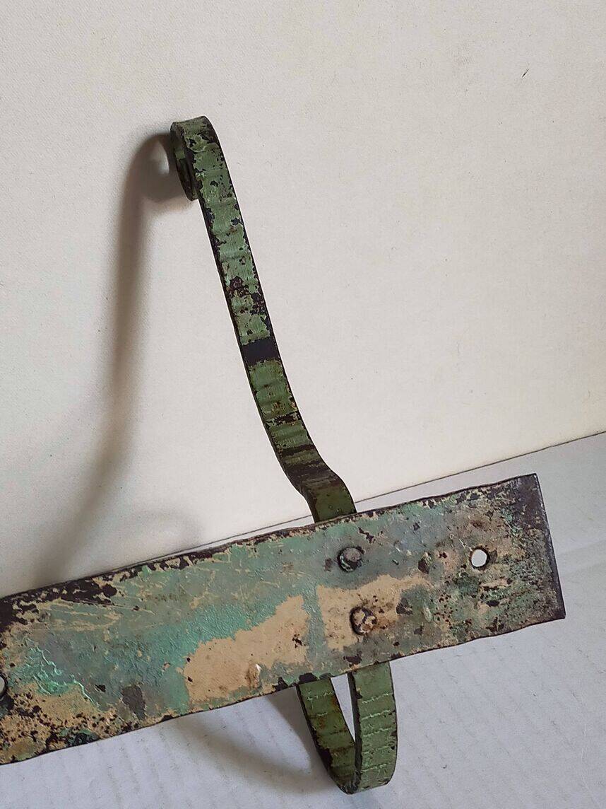 Wrought iron coat rack