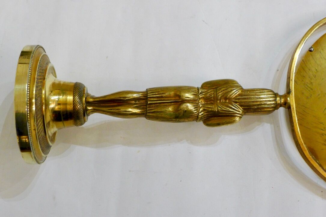 Egyptian standing mirror, made of brass 14x34cm