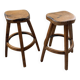 Pair of Henri Bataille stools in oak