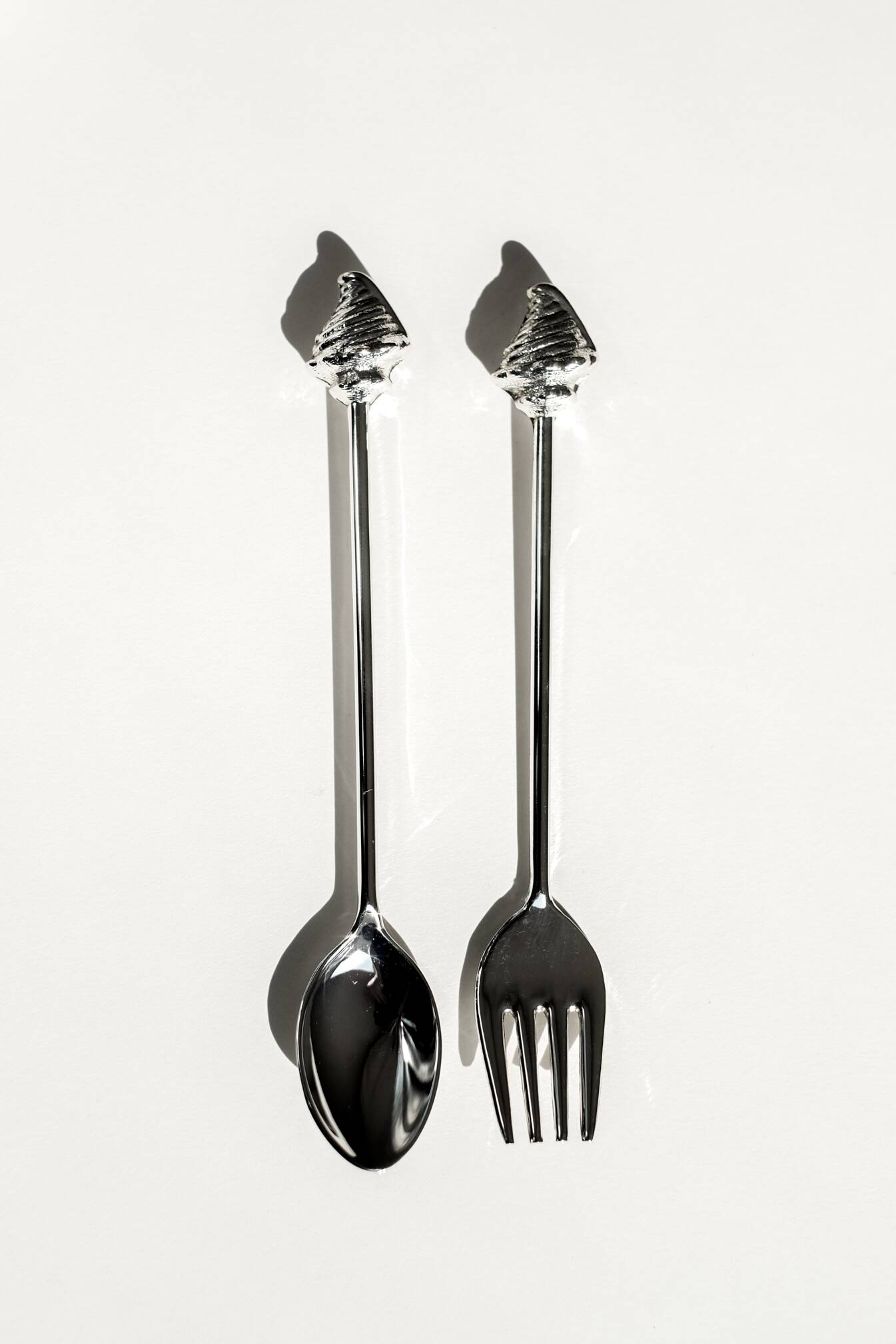 Silver-plated seashell cutlery set