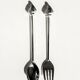 Silver-plated seashell cutlery set