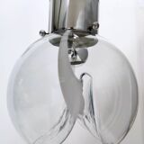 Murano Glass and Varnished Metal Pendant by Toni Zuccheri for Venini, Italy