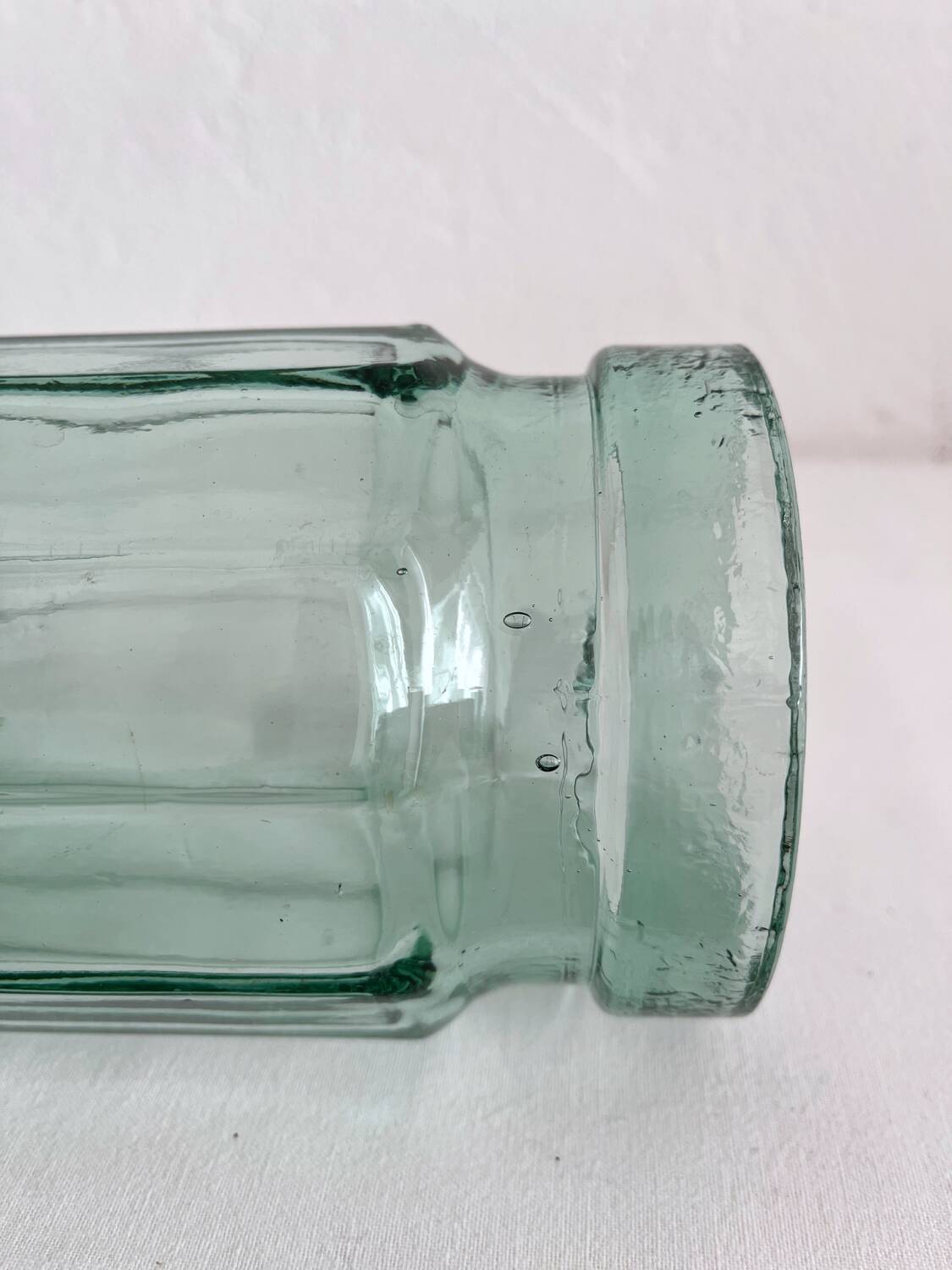 Vintage faceted glass jar vase