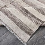 small kilim rug, vintage wool kilim carpet 137x212 cm , hand made carpet.