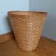 Wicker rattan wastepaper basket