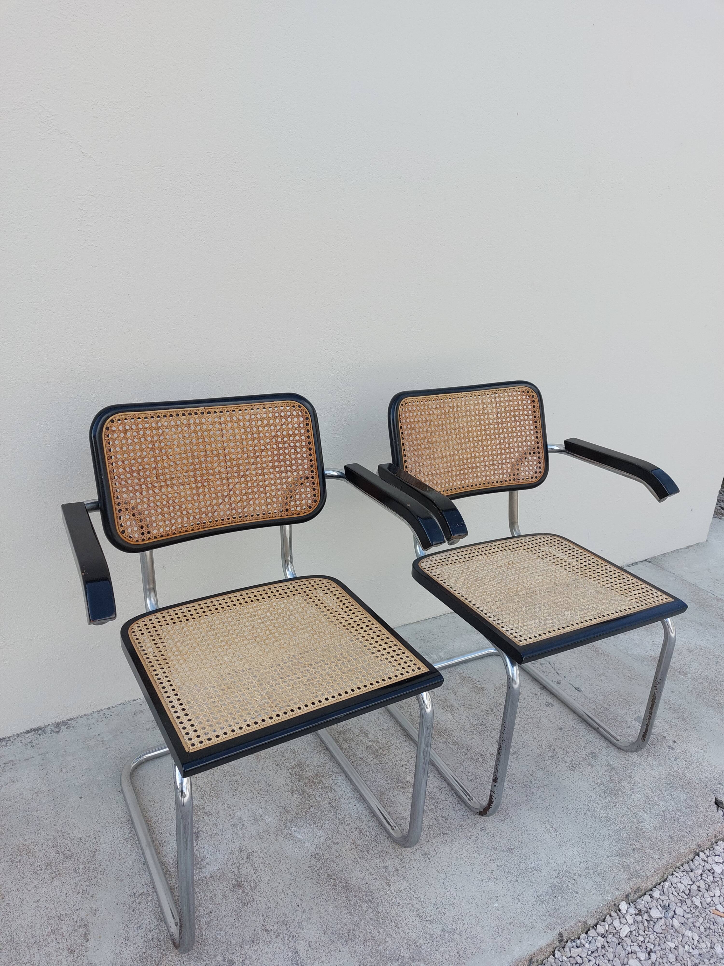 Pair of armchairs Marcel Breuer b64 cesca Italy