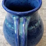 Art Gilles blue ceramic pitcher