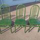 Lot de 6 chaises de bistrot baumann eden terrasse verte bois - vintage