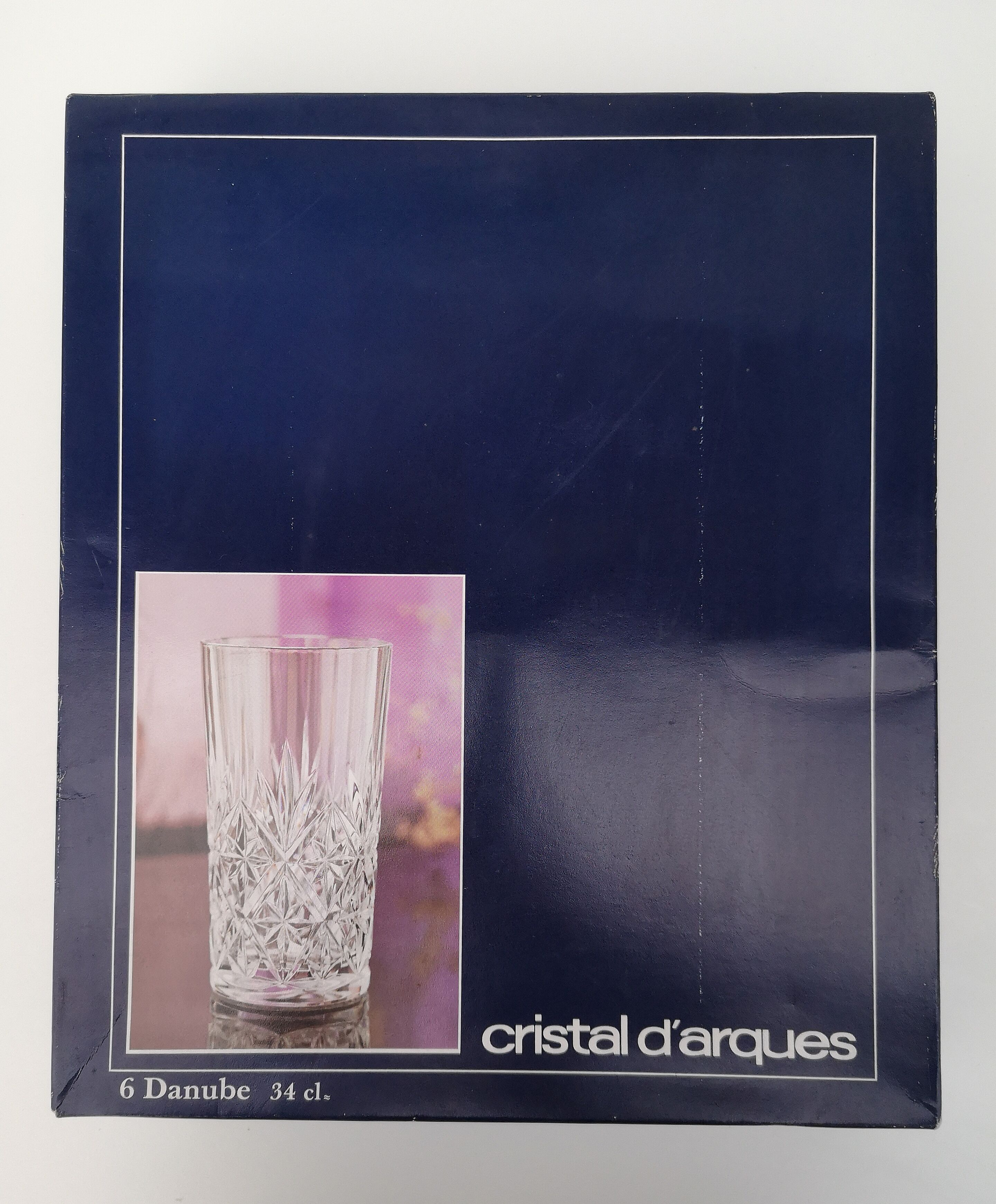 Set of 6 water glasses - vintage crystal choppes