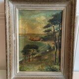 Old painting Seaside