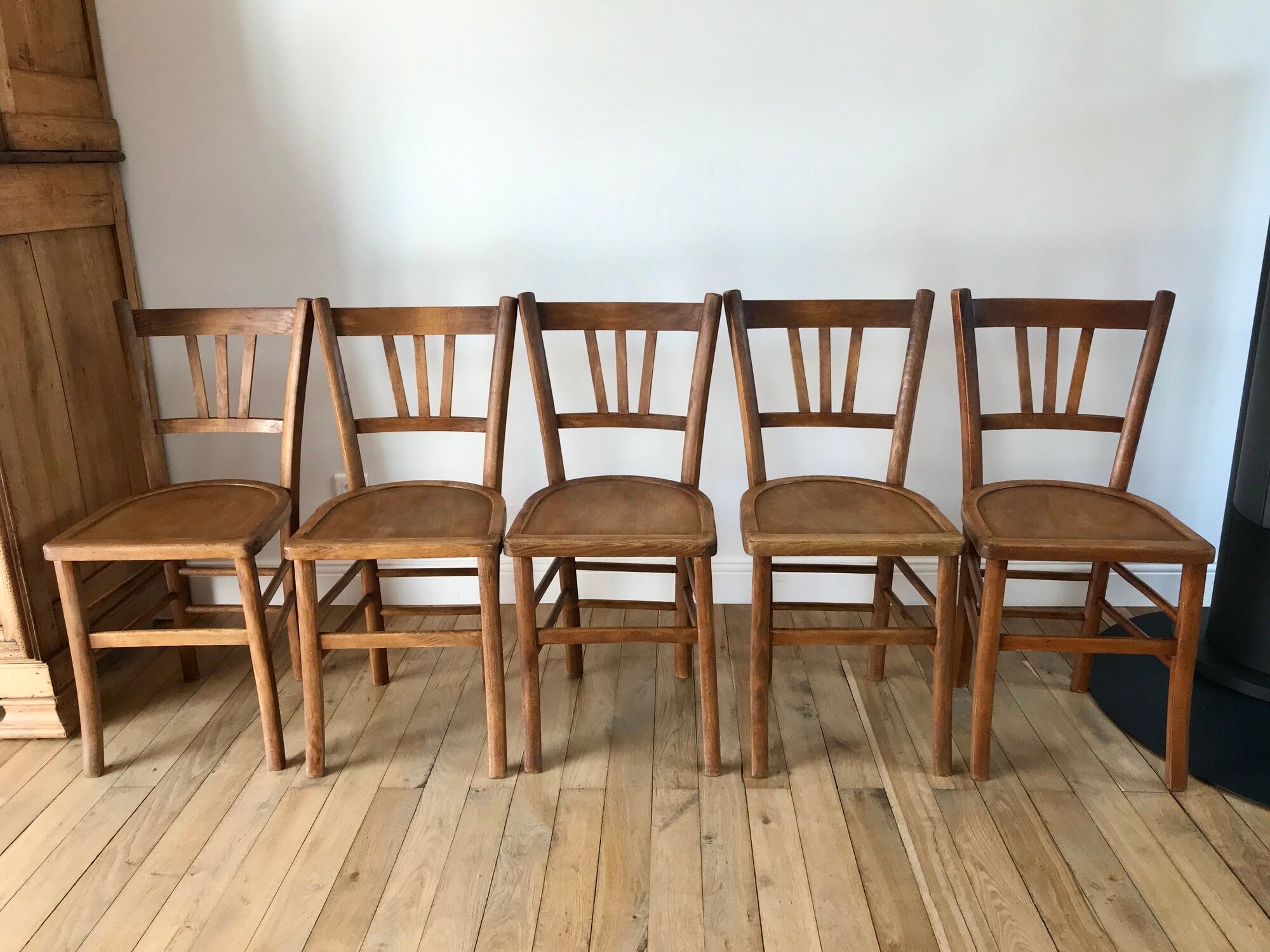 Set of 5 Luterma bistro chairs 50s
