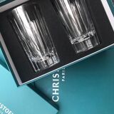 2 Christofle crystal glasses