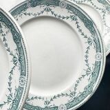 Set of 6 old earthenware plates Moulin des Loups & Hamage – Provence model – Terre de Fer