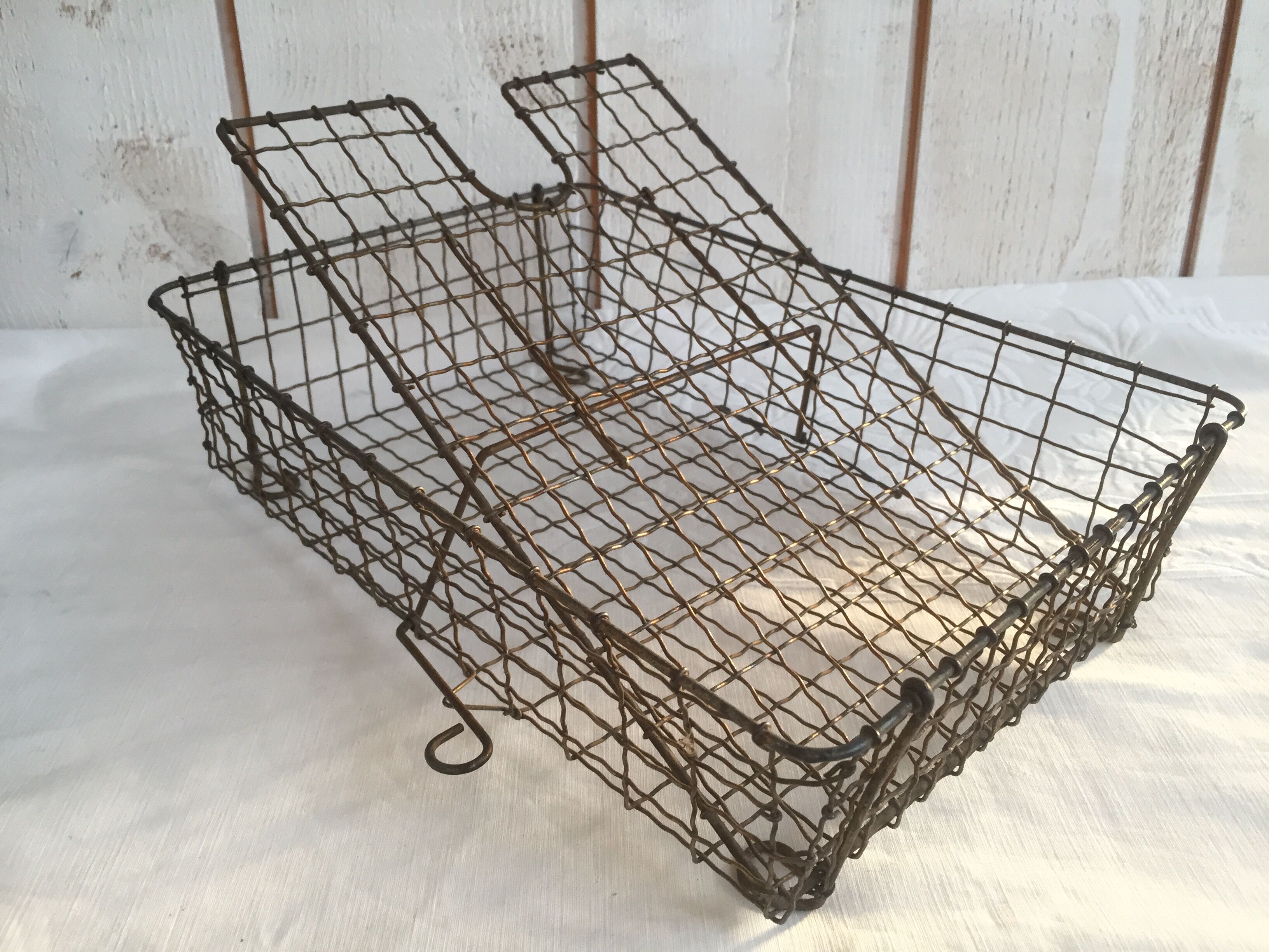 Brass mail basket