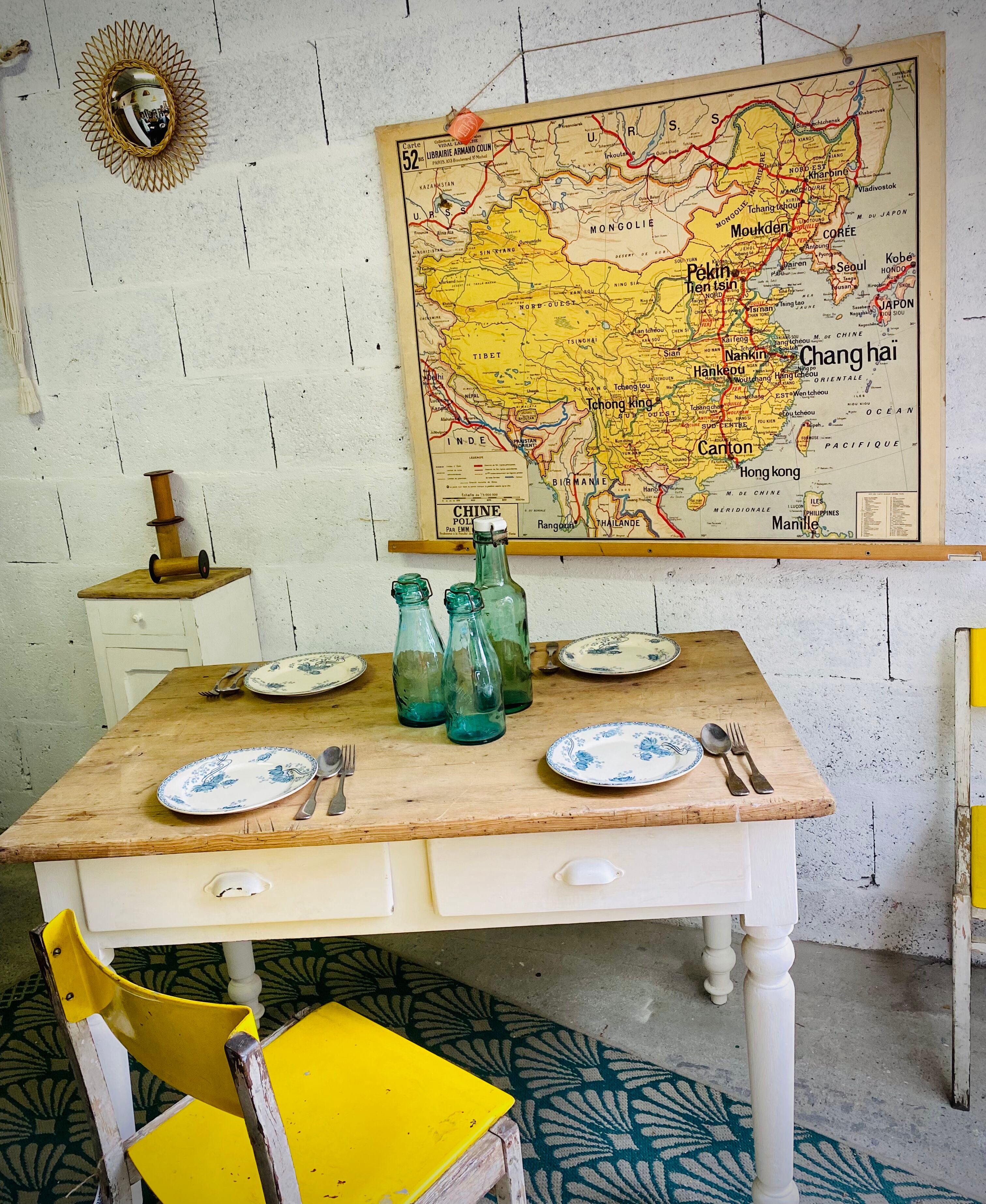 Bistro table feet turned