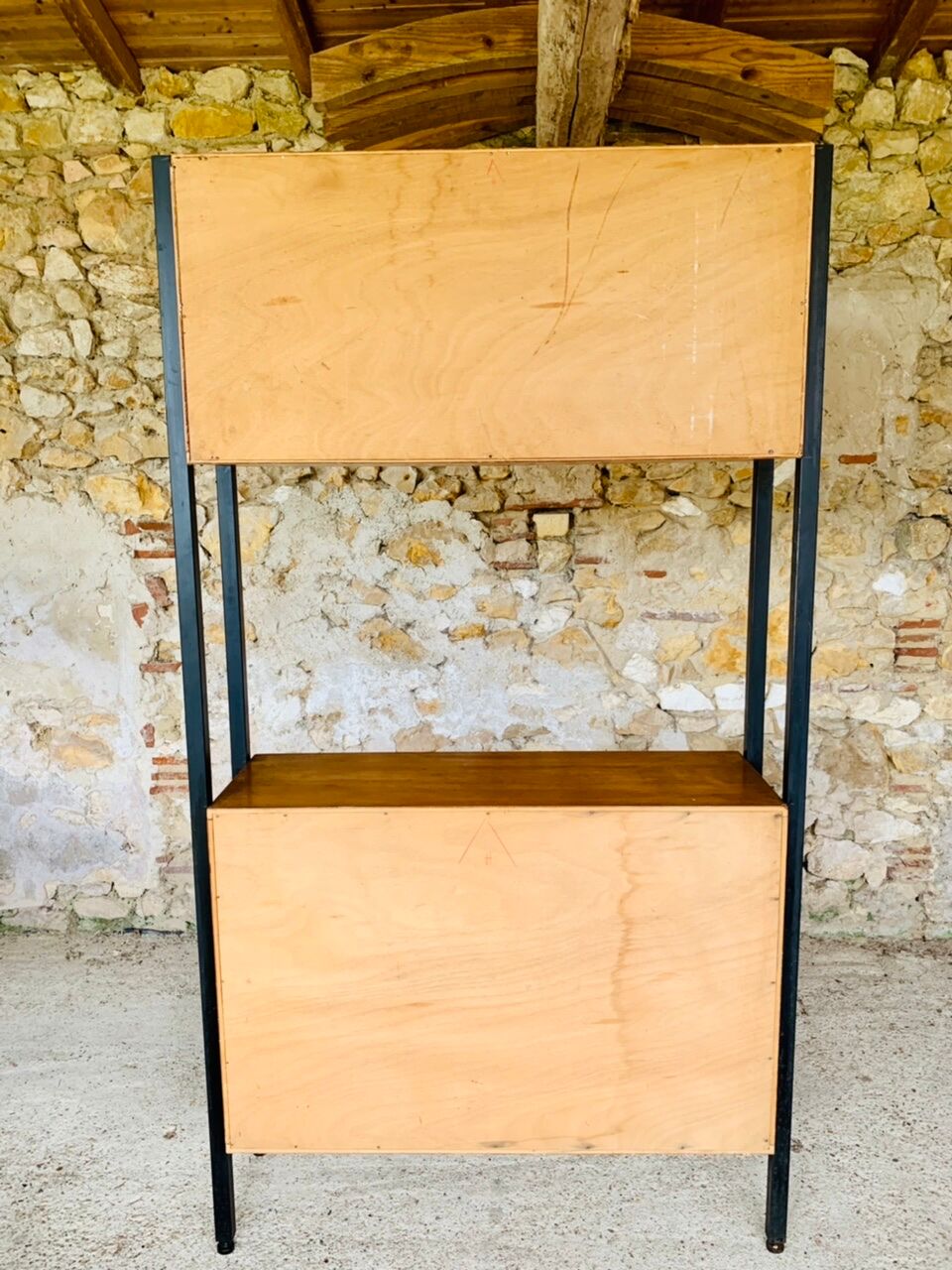 Vintage 2-compartment wall unit, 1960