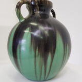 Vase à double anse vintage en céramique