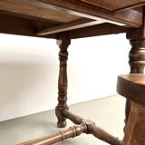 Grande table ancienne ovale en chêne massif – Circa 1900
