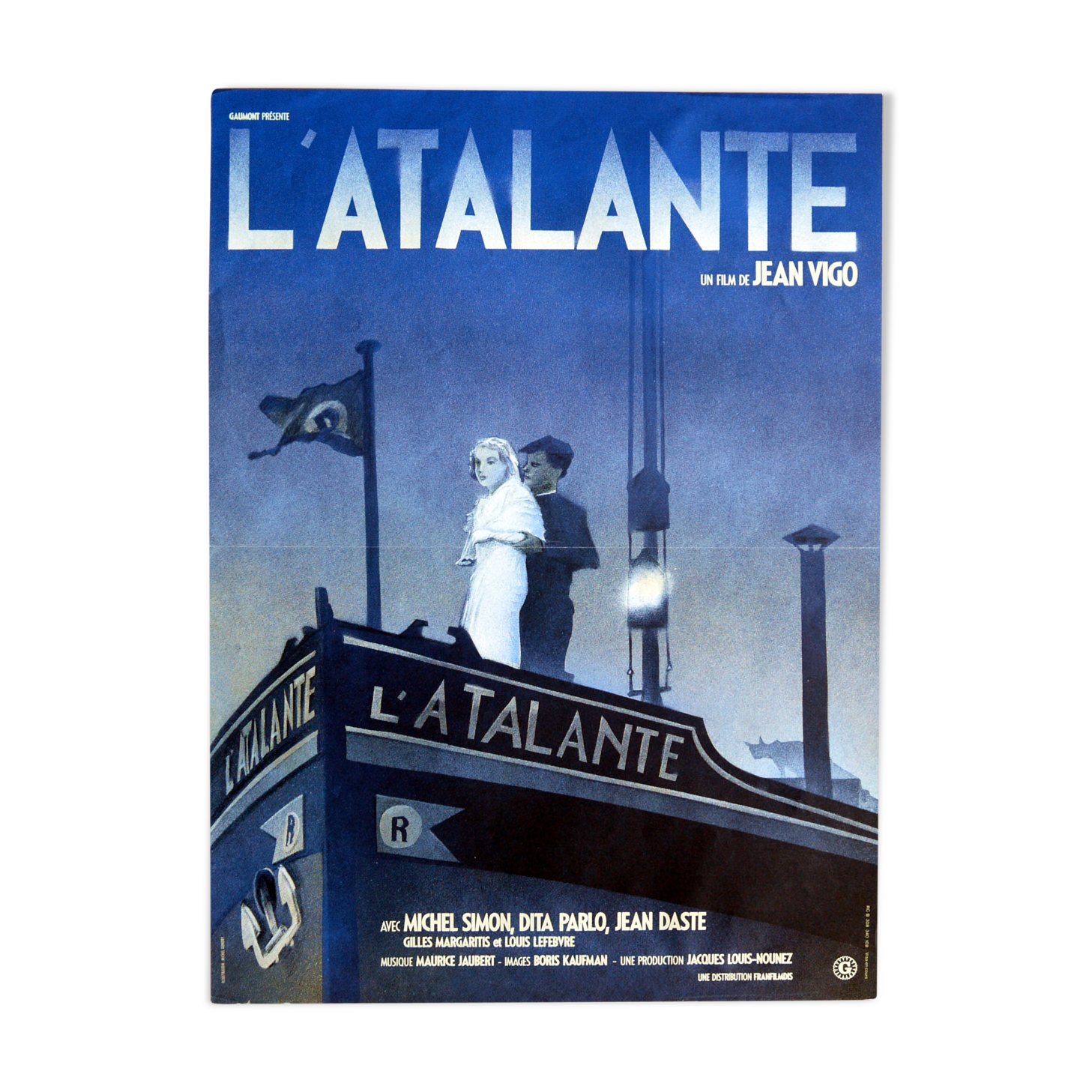 Original cinema poster "The Atalante" Michel Simon
